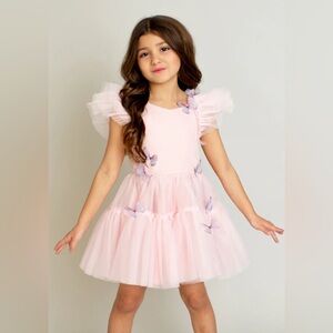 Joyfolie Size 8 Pink Lyrah Tulle Dress